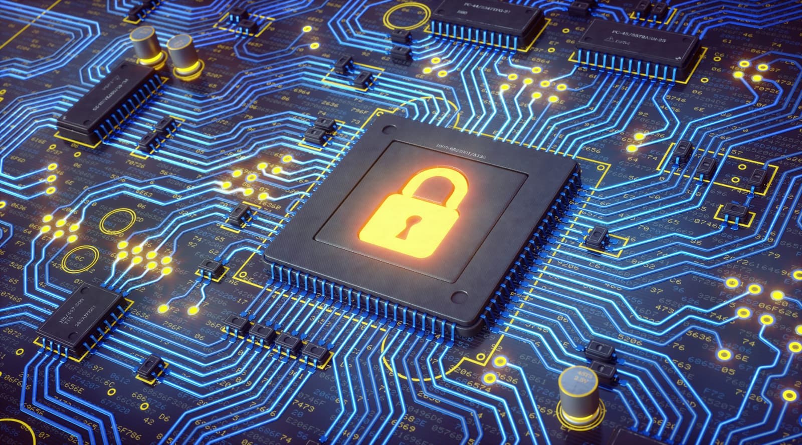 A computer keyboard key decorated with a digital padlock, illustrating the Zero Trust Network Access (ZTNA) model